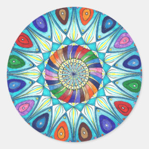 Desenho abstrato da mandala da etiqueta