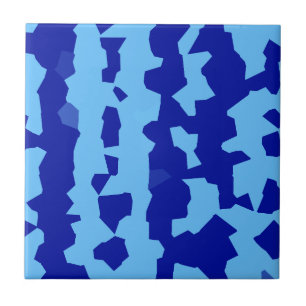 Desenho Abstrato Irregular Azul Ciano