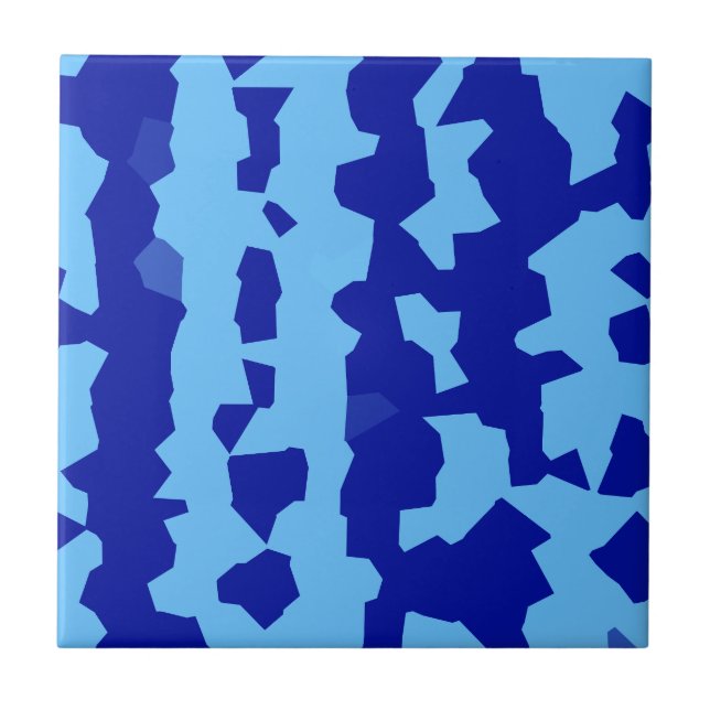 Desenho Abstrato Irregular Azul Ciano (Frente)
