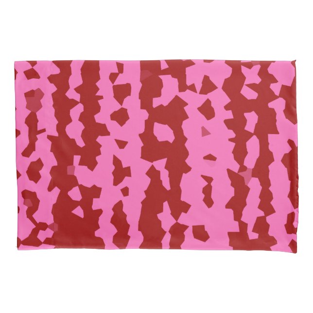 Desenho Abstrato Irregular Rosa Marrom Vermelho (Frente)