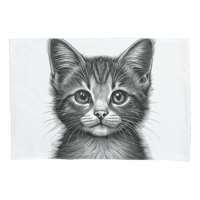 Desenho Adorável de Gato Jovem (Frente)