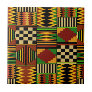 Desenho Africano de Tecido Kente Real