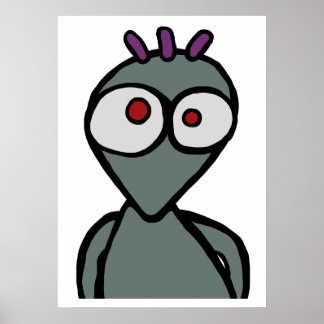 Desenho Alien, Impressão de Arte