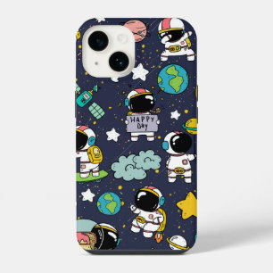 Desenho animado do astronauta no espaço sideral