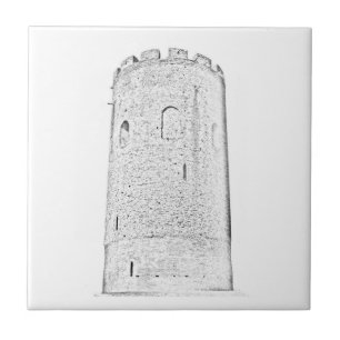 Desenho da Arquitetura de Torre Antiga