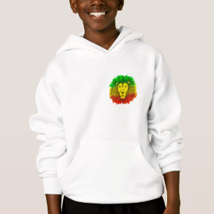 Desenho da cabeça de leão Rasta vermelho amarelo v