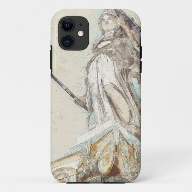 Desenho da Estátua da capas de iphone Athena - Ant (Verso)