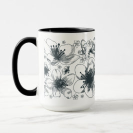 Desenho da flor na caneca da campainha