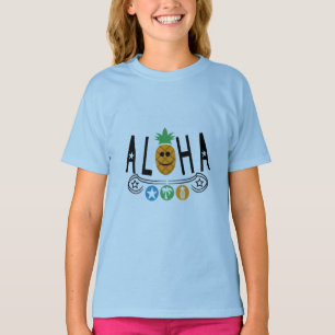 Desenho de Abacaxi Aloha - Camiseta Básica para Me