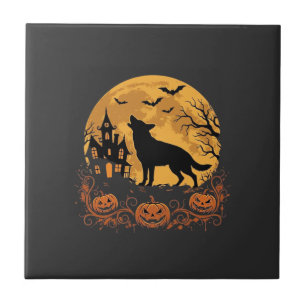 Desenho de abóbora da lua de Halloween do Pastor A