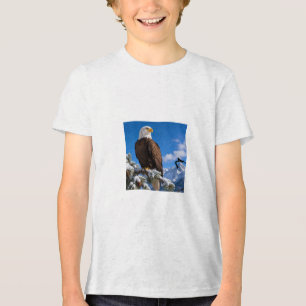 desenho de águia em arte de gato em camiseta