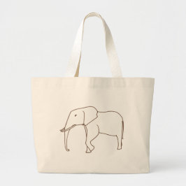 Desenho de Arte de Contorno - Elefante, bolsas de 