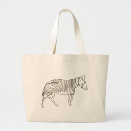 Desenho de Arte de Contorno - zebra, bolsas de can
