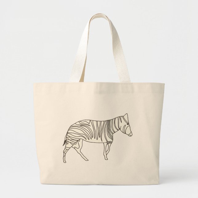 Desenho de Arte de Contorno - zebra, bolsas de can (Frente)