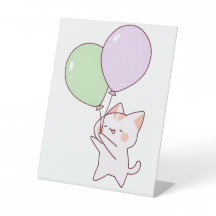 Desenho de balão de retenção de gato