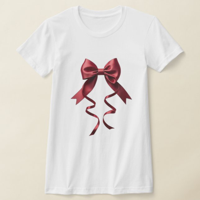 desenho de camisa branca com laço vermelho (Postura )
