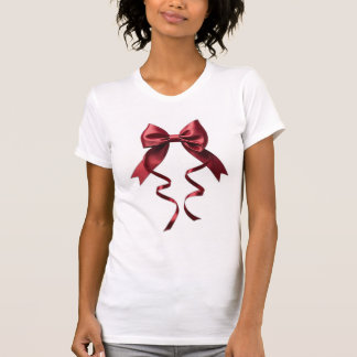 desenho de camisa branca com laço vermelho