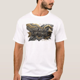 Desenho de Camisa de LEVANTAMENTO PESADO Laranja q