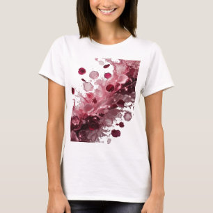 Desenho de Camisa ROSE PETALS IN WATER em Prata Ed