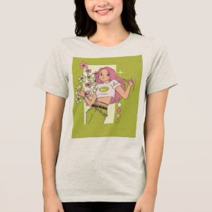 desenho de camiseta com menina bonita 