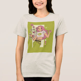 desenho de camiseta com menina bonita