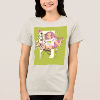desenho de camiseta com menina bonita