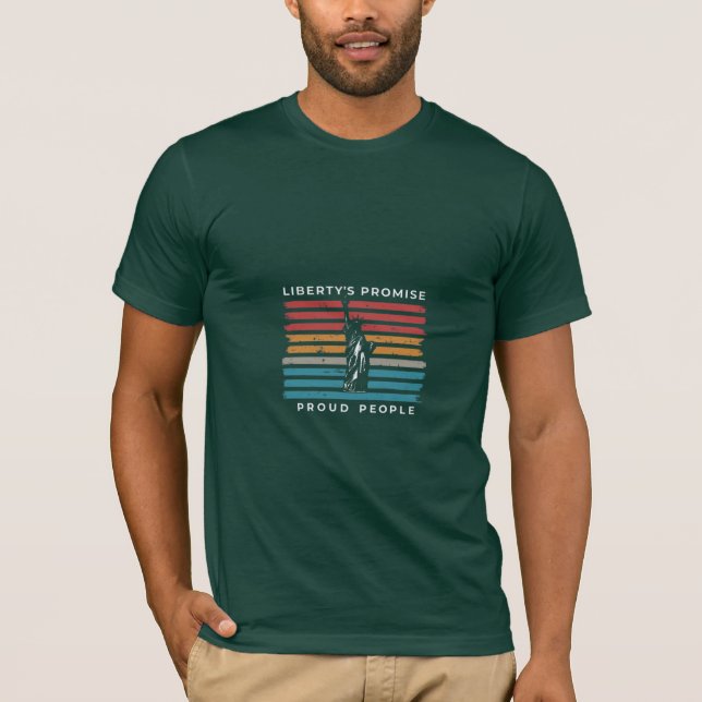 desenho de camiseta da Estátua da Liberdade (Frente)