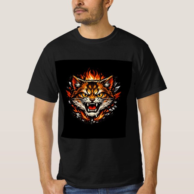 desenho de camiseta de gato (Frente)