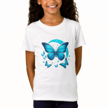 desenho de camiseta de menina baterflay