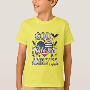 desenho de camiseta Estrelas, Listras e Bênçãos
