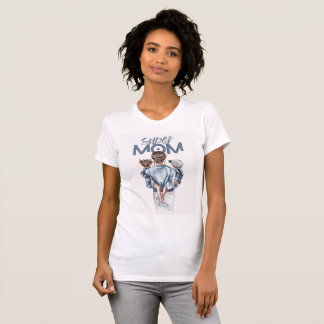 desenho de camiseta Super Mãe Ilustração em Aquare