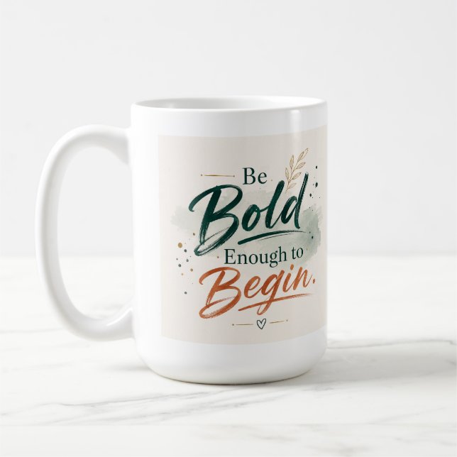 Desenho de Caneca de Café com Citação Motivacional (Esquerda)