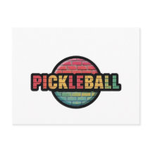 desenho de cartão de anúncio de pickleball preto e