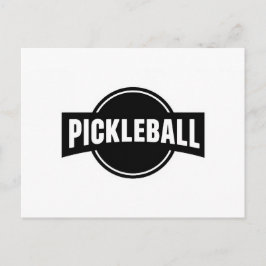 desenho de cartão de anúncio de pickleball preto e