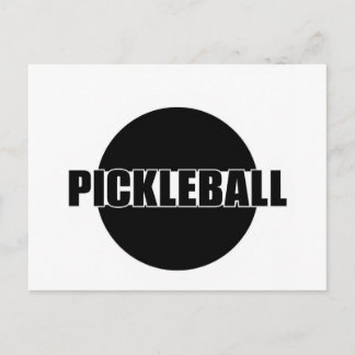 desenho de cartão de anúncio de pickleball preto e