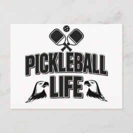 desenho de cartão de anúncio de pickleball preto e