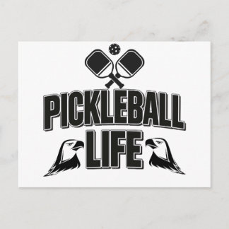 desenho de cartão de anúncio de pickleball preto e