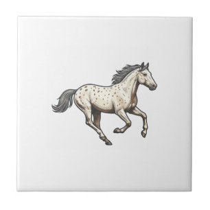 Desenho de Cavalo Appaloosa Correndo Gravado Vinta