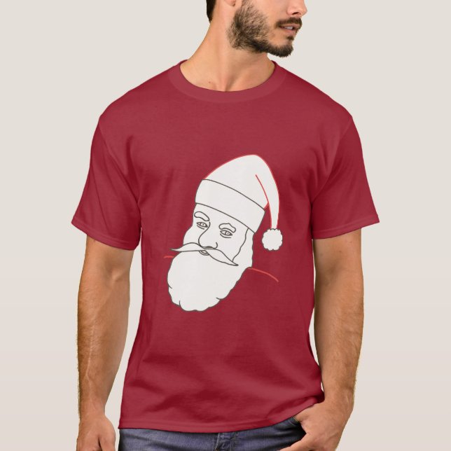 Desenho de Contorno, camisas de Papai Noel (Frente)