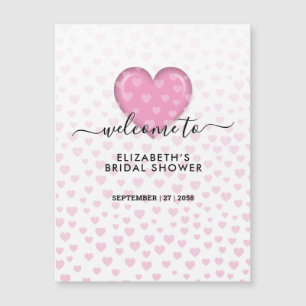 Desenho de Coração Rosa Elegante e Pontos