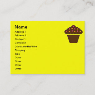 DESENHO DE CUPCAKE DE CARTÃO DE VISITA