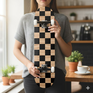 Desenho de Deck de Skate Bold Square Checkers