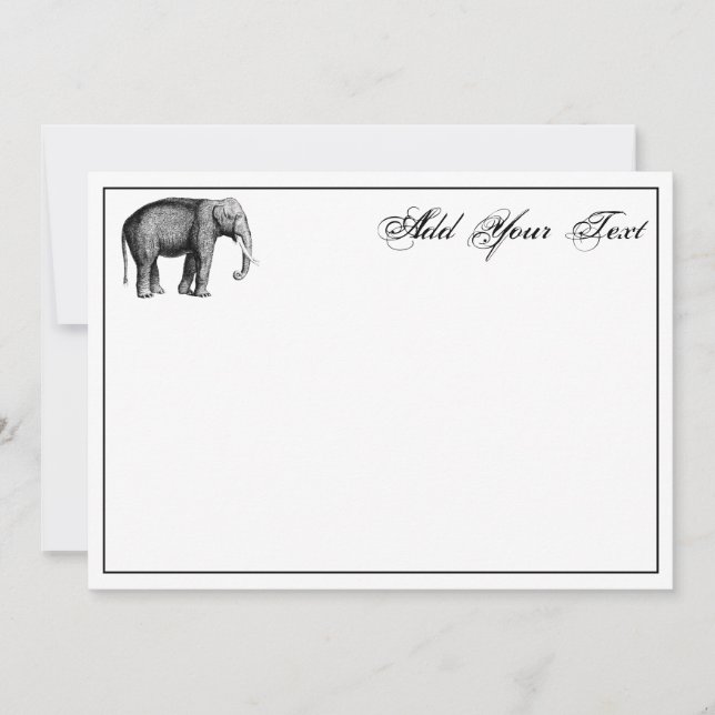 Desenho de elefante de vinheta (Frente)