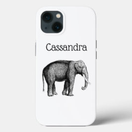 Desenho de Elefante Vintage