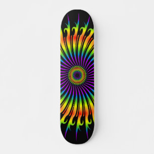 Desenho de Espiral Arco-íris: Skateboard Personali