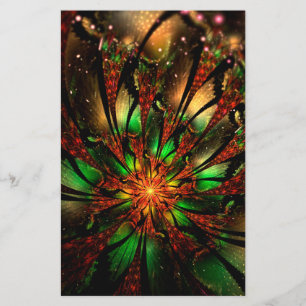 Desenho de flor fractal abstrata. 