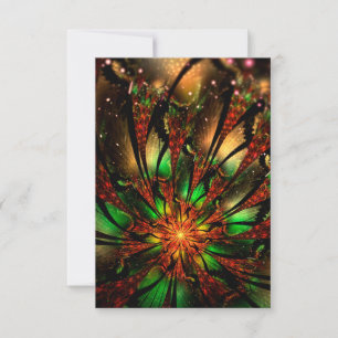 Desenho de flor fractal abstrata.