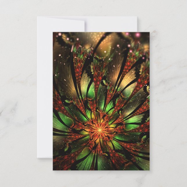Desenho de flor fractal abstrata.  (Frente)