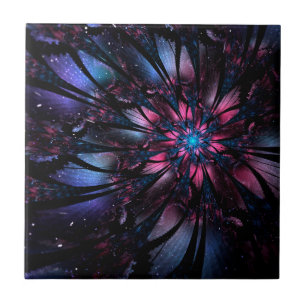 Desenho de flor fractal abstrata.