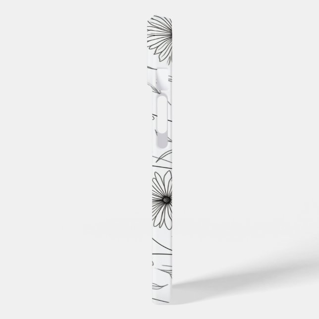 Desenho de flor margarida iPhone 14 capas (Verso/Esquerda)